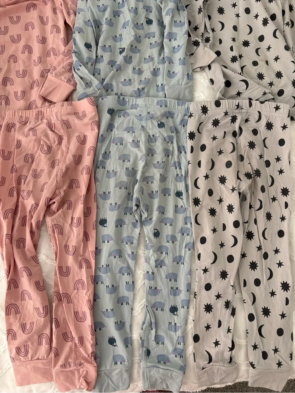 Hanna Andersson Toddler Pajama Trio - Pink, Blue & Gray Two Piece Pajamas